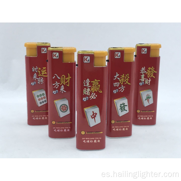 Encendedor recto de concha de hierro envuelto en papel moderno - Encendedor de diseño innovador